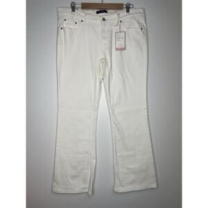 Levi's 518 Superlow Bootcut Jeans Jrs 17 Medium White Wash Stretch Denim - FLAW